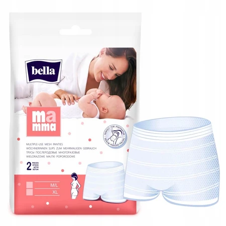 Bella Mamma Postpartum Panties, Reusable, M/L, 2 Pack