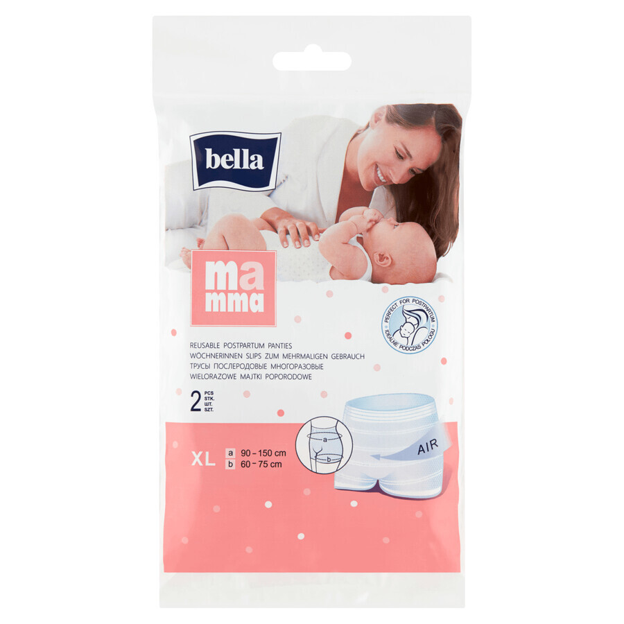 Comprar Bella Mamma, bragas postparto, reutilizables, XL, 2 piezas Bella Mamma, bragas postparto, reutilizables, XL, 2 piezas