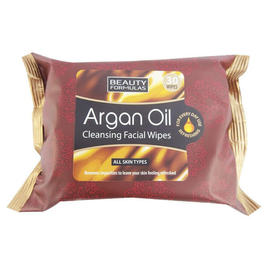 Cumpără Beauty Formulas, șervețele de curățare a feței cu ulei de argan, 30 de bucăți Beauty Formulas, șervețele de curățare a feței cu ulei de argan, 30 de bucăți