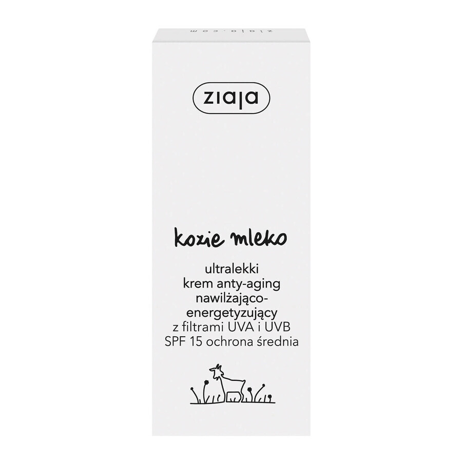 Winkel op Ziaja Geitenmelk, ultralichte anti-age, hydraterende en stimulerende crème, SPF 15, 50 ml Ziaja Geitenmelk, ultralichte anti-age, hydraterende en stimulerende crème, SPF 15, 50 ml