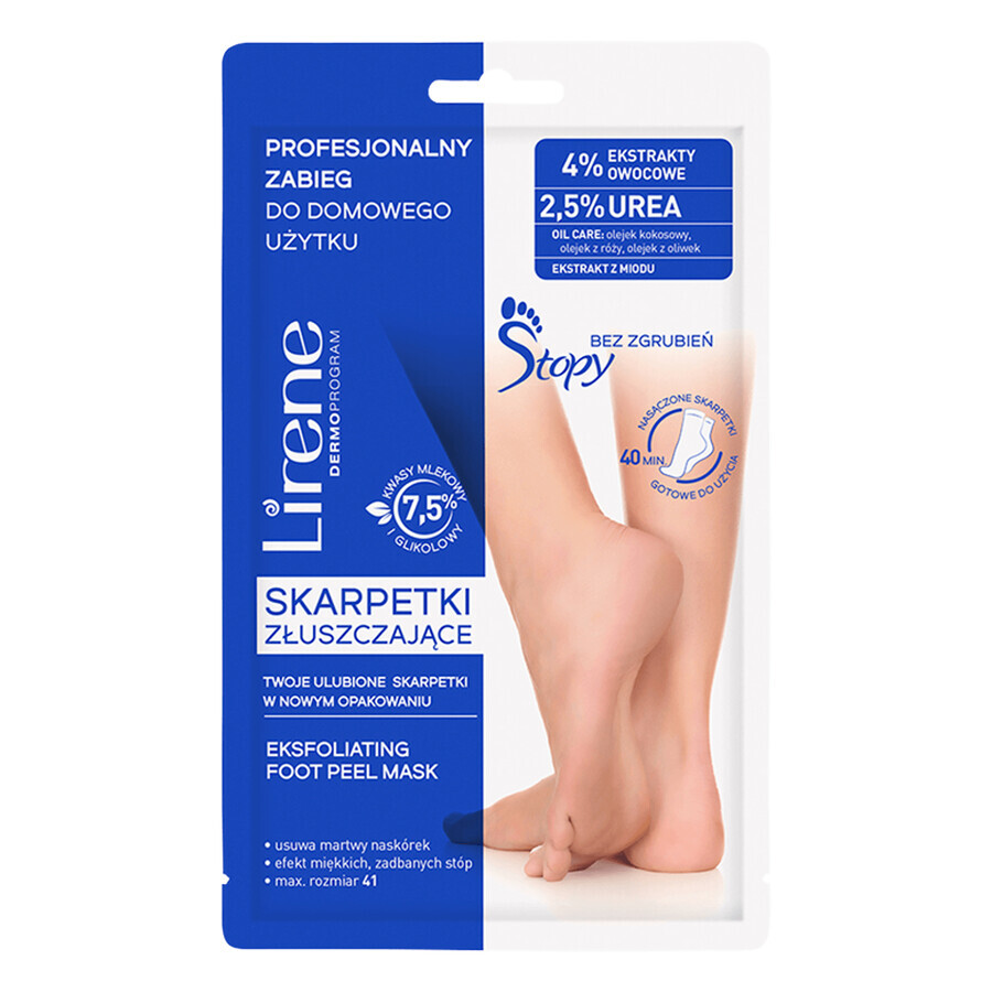 Winkel op Lirene Voeten zonder eelt, exfoliërende sokken, 1 set Lirene Voeten zonder eelt, exfoliërende sokken, 1 set