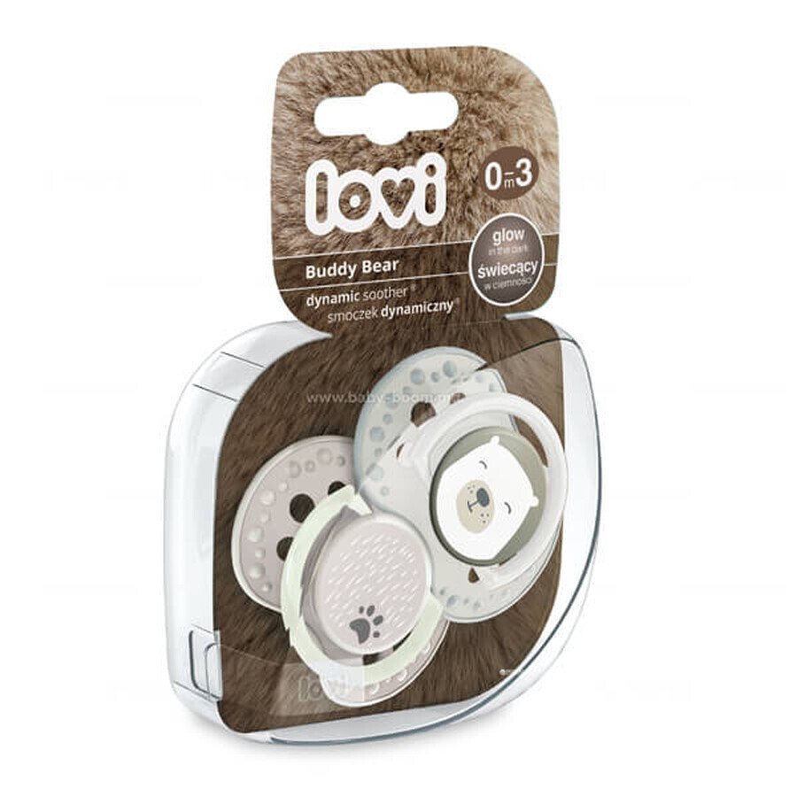 Buy Lovi, Buddy Bear dynamic pacifier, from 0-3 months, 2 pieces Lovi, Buddy Bear dynamic pacifier, from 0-3 months, 2 pieces