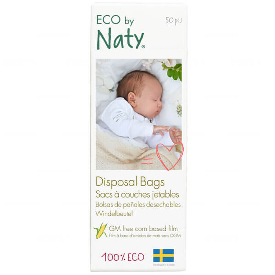 Cumpără Eco By Naty, saci de scutece biodegradabili, 50 bucăți Eco By Naty, saci de scutece biodegradabili, 50 bucăți