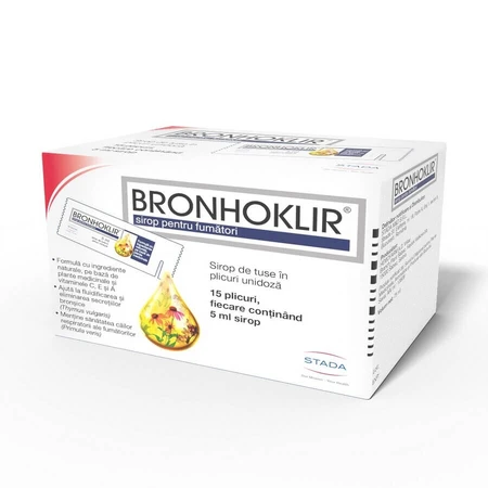 Bronhoklir Sirup für Raucher, 15 Beutel, Stada