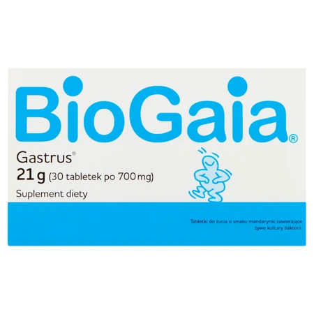 BioGaia Gastrus, tangerine flavor, 30 chewable tablets