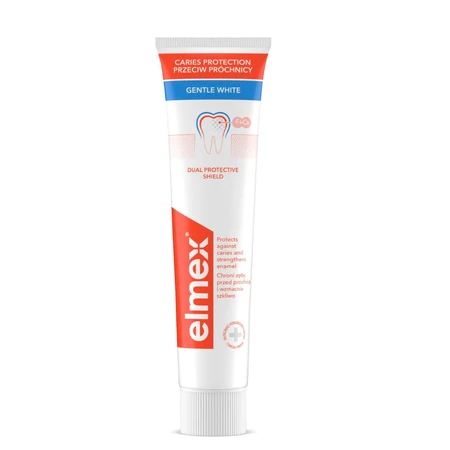 Elmex Against Caries Whitening, dentifrice blanchissant au fluorure d'amines, 75 ml