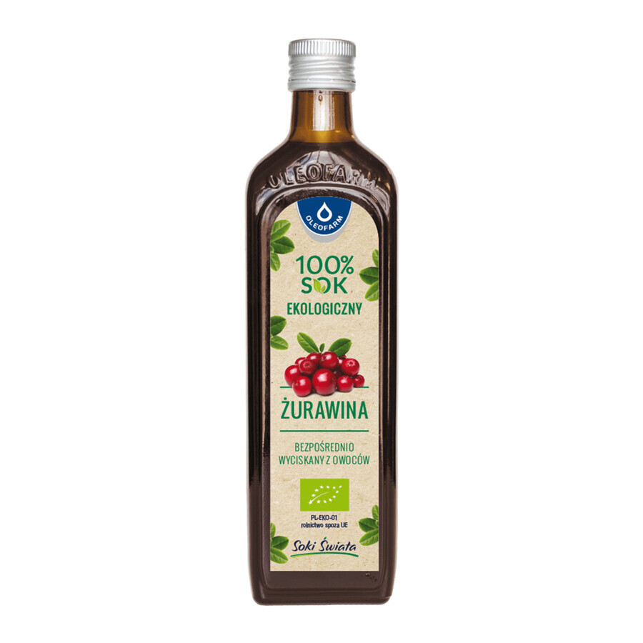 Cumpără Oleaofarm Cranberry, 100% suc de fructe, 490 ml Oleaofarm Cranberry, 100% suc de fructe, 490 ml