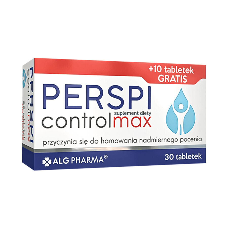 Buy Perspi Control Max, 30 tablets + 10 free tablets Perspi Control Max, 30 tablets + 10 free tablets