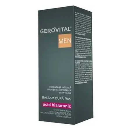 Aftershave balsem met hyaluronzuur Gerovital Men, 100 ml, Farmec