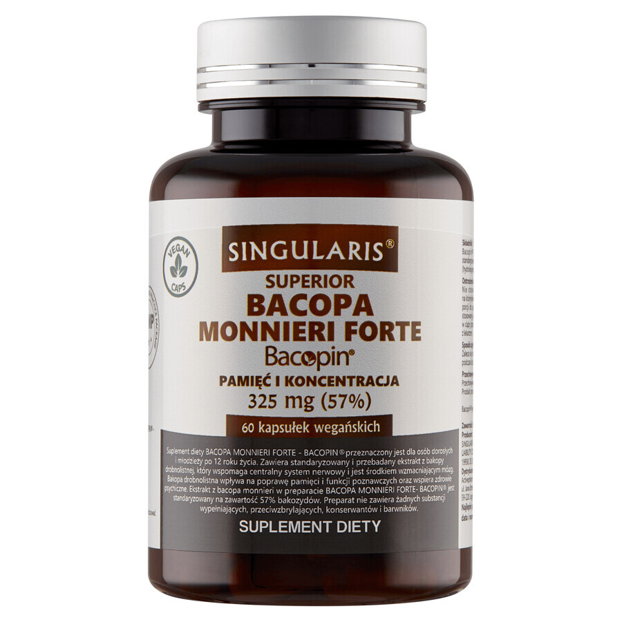 Cumpără Singularis Superior Bacopa Monnieri Forte, 60 capsule vegane Singularis Superior Bacopa Monnieri Forte, 60 capsule vegane