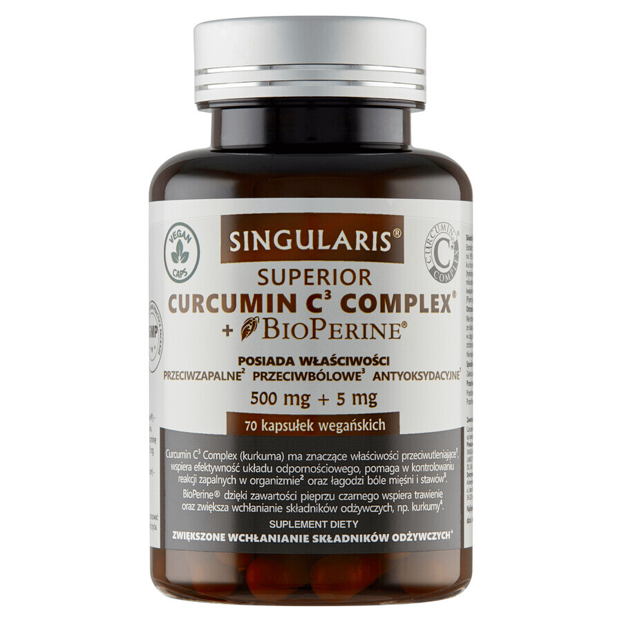 Comprar Singularis Complejo Superior de Curcumina C3 + Bioperina, 70 cápsulas Singularis Complejo Superior de Curcumina C3 + Bioperina, 70 cápsulas