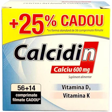Calcidin 600mg, 56 + 14 comprimidos, Zdrovit