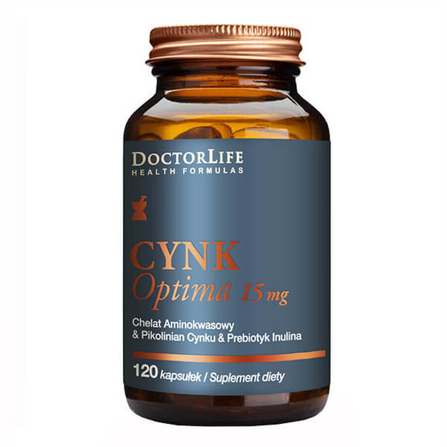 Buy Doctor Life Zinc Optima, zinc 15 µg, 120 capsules Doctor Life Zinc Optima, zinc 15 µg, 120 capsules