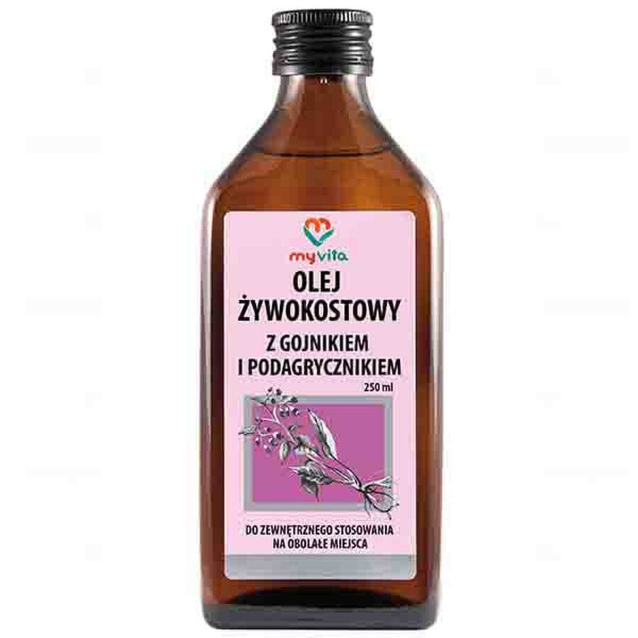 Cumpără MyVita, ulei de rășinoase cu gențiană și picior de soc, pentru zone dureroase, 250 ml MyVita, ulei de rășinoase cu gențiană și picior de soc, pentru zone dureroase, 250 ml
