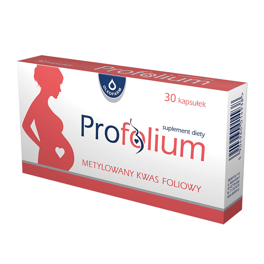 Comprar Profolium, ácido fólico 400 µg, 30 cápsulas Profolium, ácido fólico 400 µg, 30 cápsulas