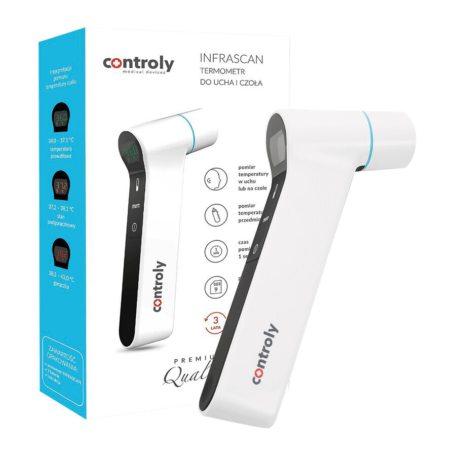 Buy Controly Infrascan, electronic ear and forehead thermometer Controly Infrascan, electronic ear and forehead thermometer