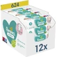 Pampers Sensitive, toallitas húmedas, piel delicada para bebés y niños, 12 x 52 unidades