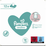 Pampers Sensitive, wet wipes, delicate skin for babies and children, 12 x 52 pieces