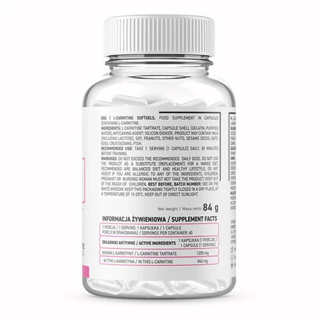 OstroVit, L-Carnitina Supreme 1250, 60 cápsulas