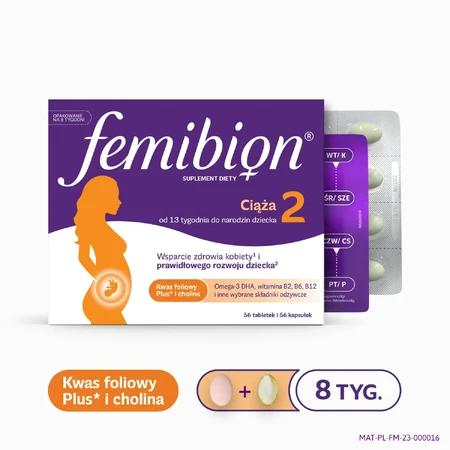 Femibion ​​2 Pregnancy from 13th to 40th week, Folic Acid Plus, 56 tablets + 56 capsules, Procter & Gamble