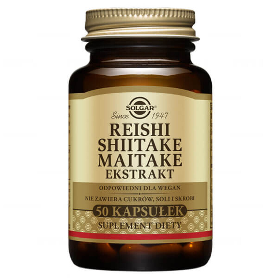 Winkel op Solgar Reishi, Shiitake, Maitake-extract, 50 capsules Solgar Reishi, Shiitake, Maitake-extract, 50 capsules