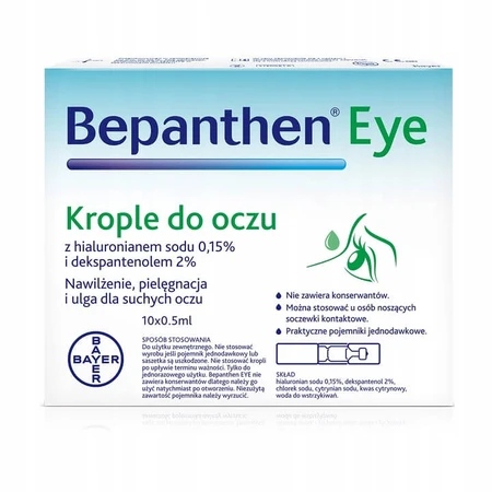 Bepanthen Gotas oftálmicas, 0,5 ml x 10 envases monodosis