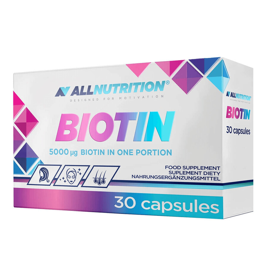 Buy Allnutrition Biotin, biotin 5000 μg, 30 capsules Allnutrition Biotin, biotin 5000 μg, 30 capsules