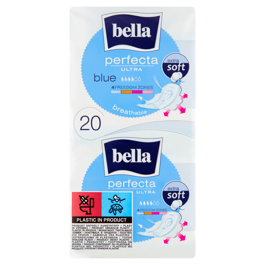 Comprar Bella Perfecta Ultra, compresas Extra Suaves con alas, Azul, 20 unid. Bella Perfecta Ultra, compresas Extra Suaves con alas, Azul, 20 unid.