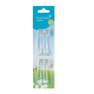 Cabezales de repuesto para el cepillo eléctrico Babysonic 18-36 meses, 4 piezas, Brush Baby