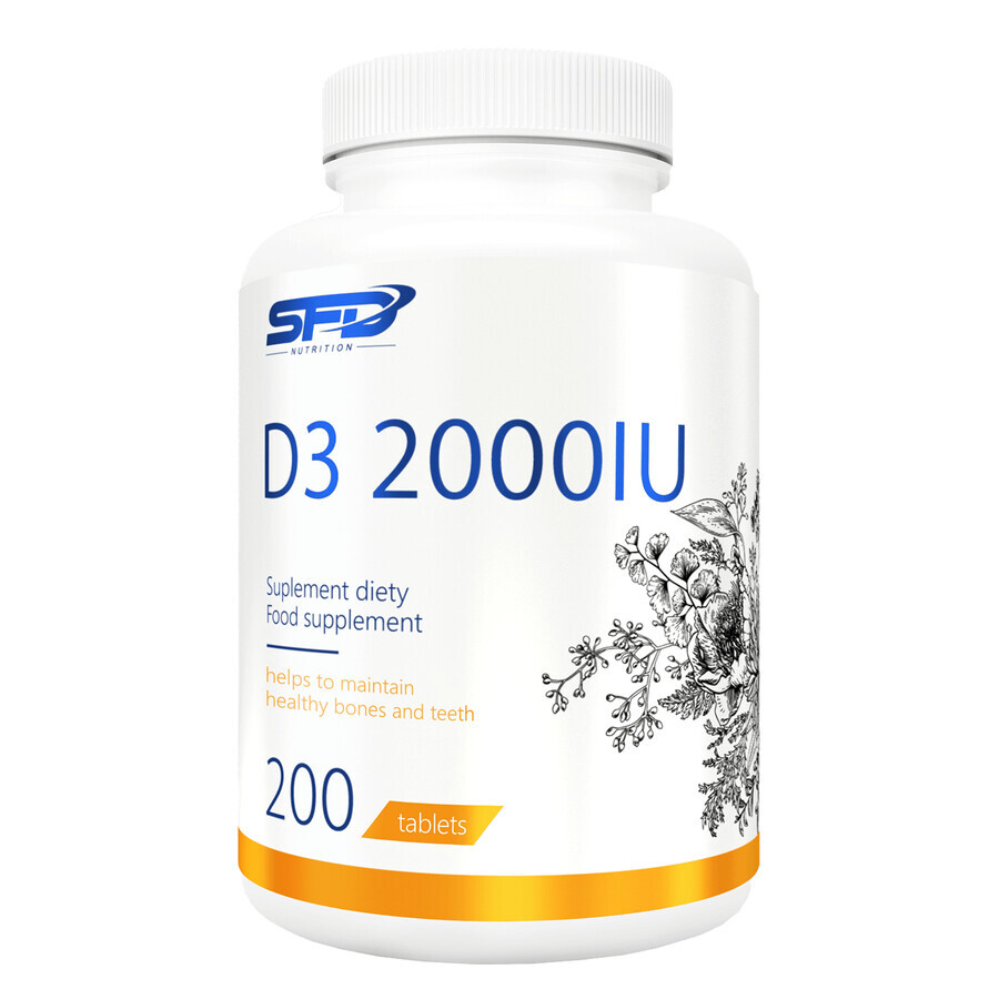 Buy SFD D3 2000 IU, vitamin D 50 µg, 200 tablets SFD D3 2000 IU, vitamin D 50 µg, 200 tablets