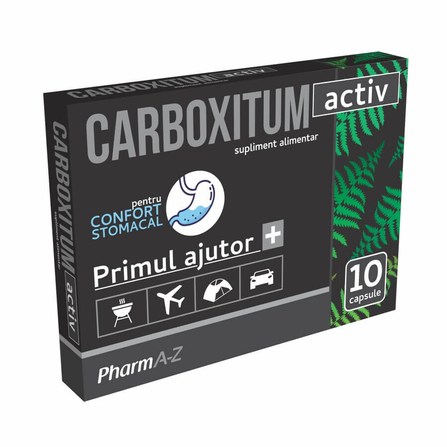 Cumpără Carboxitum activ, 10 capsule, PharmA-Z Carboxitum activ, 10 capsule, PharmA-Z