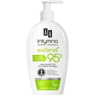 AA Intymna Natural 95%, Bescherming en Verzorging, vochtinbrengende gel voor intieme hygiëne, 300 ml