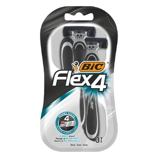 BIC Flex 4, maquinilla de afeitar masculina, 4 hojas, 3 piezas