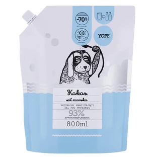 Yope Coco y Sal Marina, gel de ducha natural, repuesto, 800 ml
