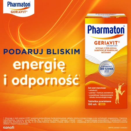 Pharmaton Geriavit, 100 tablets, Opella Healthcare