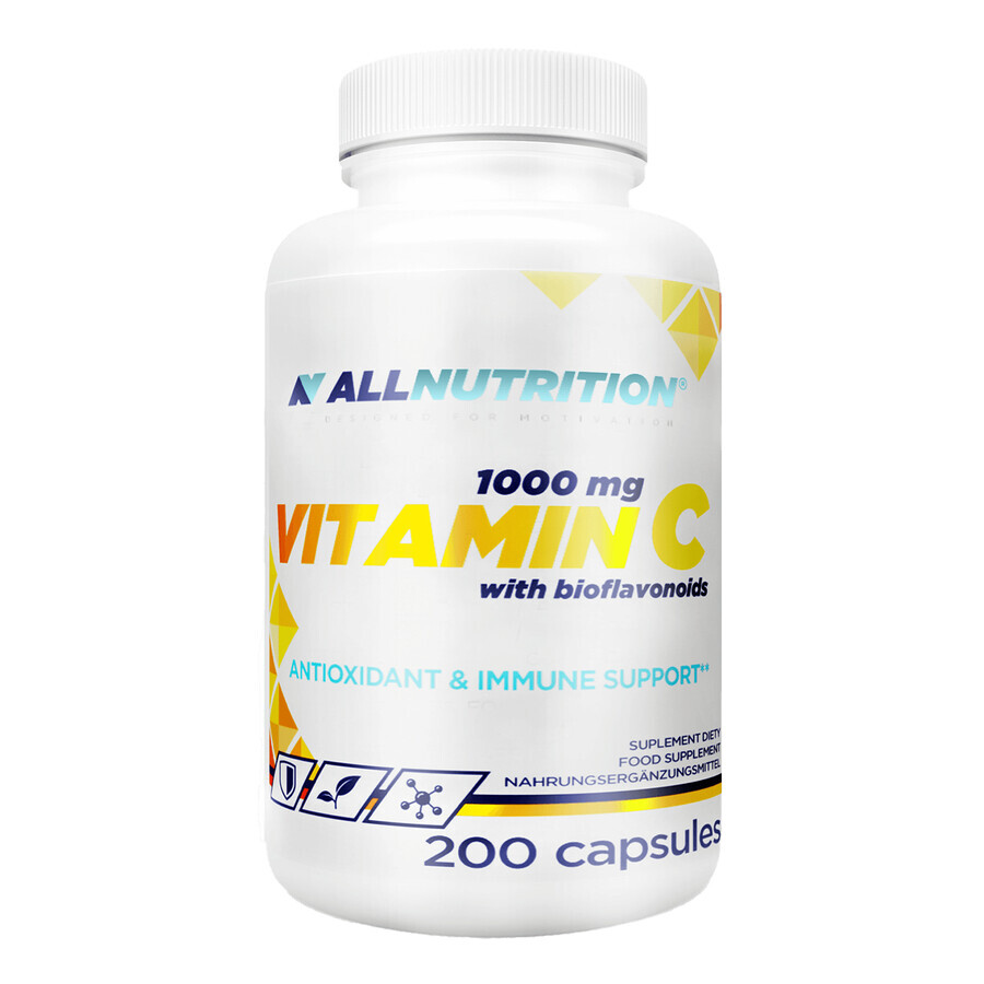Comprar Allnutrition Vitamina C 1000 mg, vitamina C + bioflavonoides, 200 cápsulas Allnutrition Vitamina C 1000 mg, vitamina C + bioflavonoides, 200 cápsulas