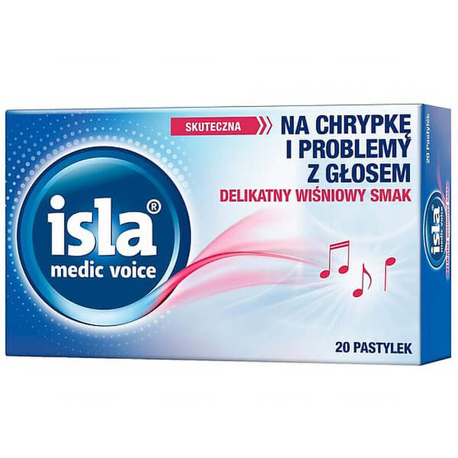 Winkel op Isla Medic Voice, kersensmaak, 20 zuigtabletten Isla Medic Voice, kersensmaak, 20 zuigtabletten