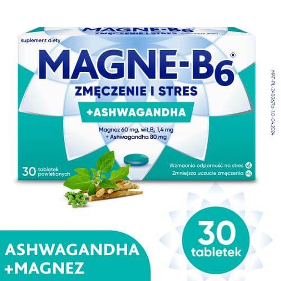 Magne-B6, Müdigkeit und Stress, 30 Tabletten