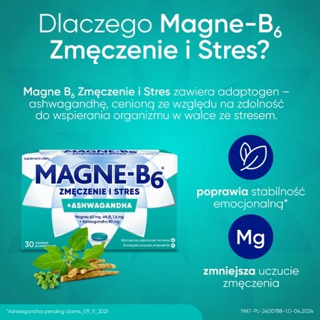 Magne-B6 Fatigue and Stress, 30 film-coated tablets