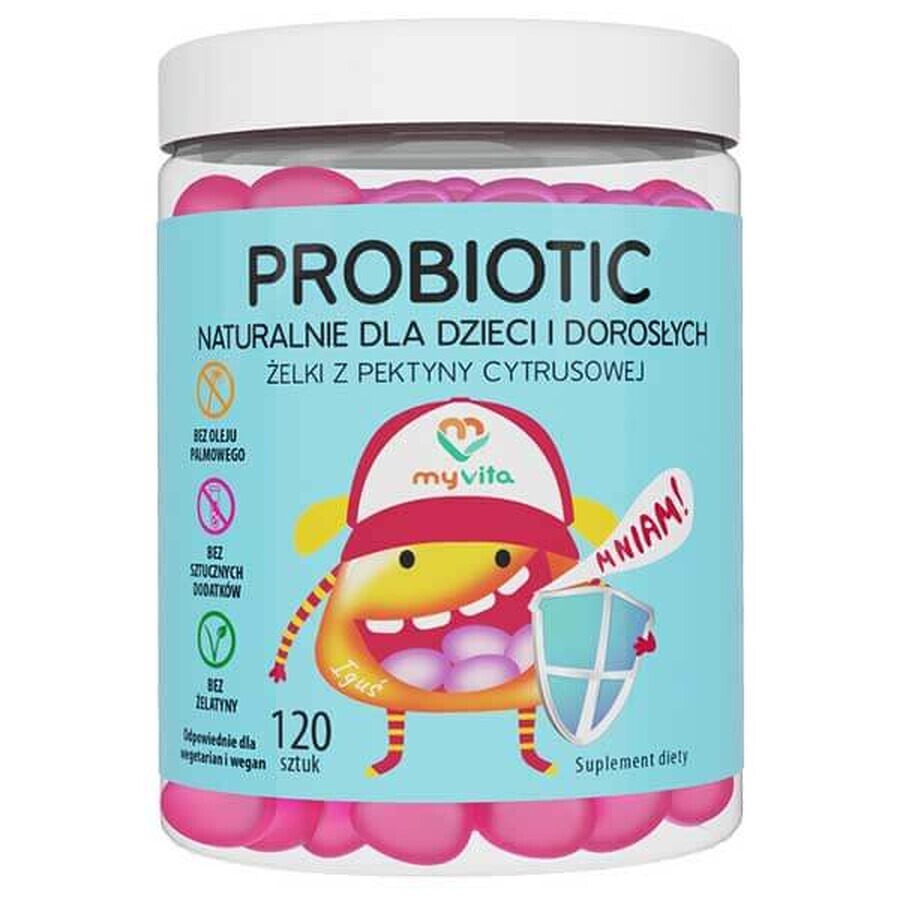 Cumpără MyVita Probiotic, jeleuri naturale pentru copii și adulți, 120 de bucăți MyVita Probiotic, jeleuri naturale pentru copii și adulți, 120 de bucăți