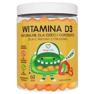 Vitamin D3 Gummibären, 60 Stück - Nahrungsergänzungsmittel für die ganze Familie - BioVitum