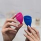 Fun Factory Menstrual Cup, Size A + B, Pink and Navy Blue, 2 Pieces