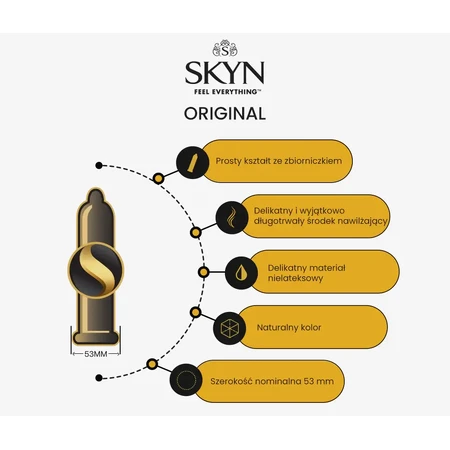 Unimil Skyn Original, latex-free condoms, 40 pieces