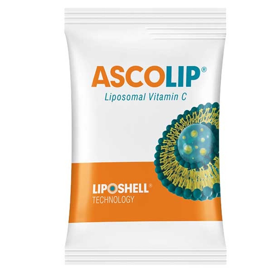 Buy Ascolip, liposomal vitamin C 1000 mg, lemon and orange flavor, oral gel, 5 gx 30 sachets Ascolip, liposomal vitamin C 1000 mg, lemon and orange flavor, oral gel, 5 gx 30 sachets