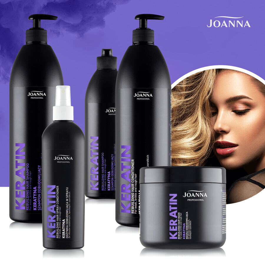 Joanna Professional Keratin, șampon de reconstrucție, 500 ml
