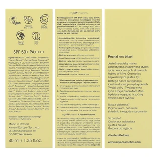 Miya Kosmetik Feuchtigkeitsspendende Gesichts- Augen- und Dekolletécreme SPF50+, 40ml