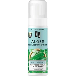 AA Aloe Vera Facial Cleanser and Gel, Moisturizing and Soothing Foam, 150ml