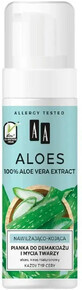 AA Aloe Vera, d&#233;maquillant et nettoyant pour le visage, mousse hydratante et apaisante, 150 ml