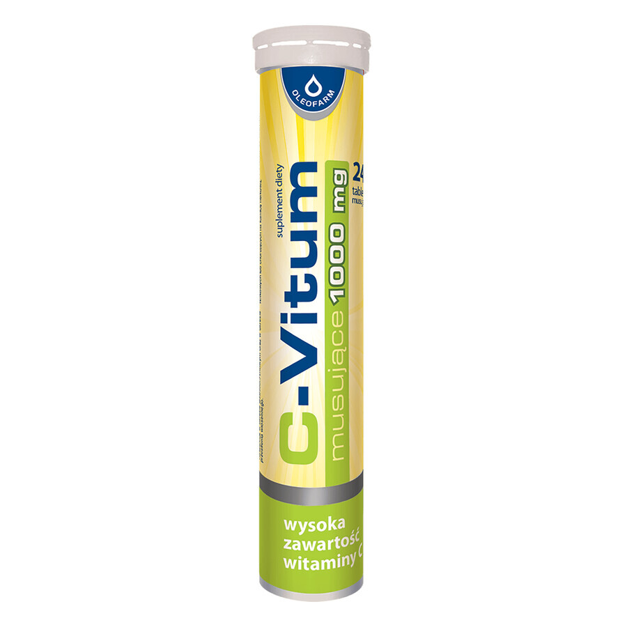 Acquista Integratore Alimentare Effervescente C-Vitum con Concentrazione di 1000 mg - 24 Compresse Effervescenti Integratore Alimentare Effervescente C-Vitum con Concentrazione di 1000 mg - 24 Compresse Effervescenti