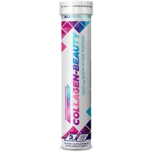 Allnutrition Collagen-Beauty, aardbei-rabarbersmaak, 20 bruistabletten